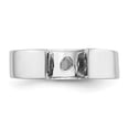thumbnail image 4 of Solid 14k White Gold Peg Set Solitaire Engagement Ring with CZ Cubic Zirconia Size 5 (Width = 5mm ), 4 of 7