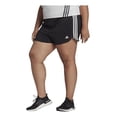 thumbnail image 1 of Short adidas Mujer Dama Pacer 3 Franjas Negro Entrenamiento negro 1X, 1 of 9