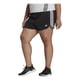 thumbnail image 1 of Short adidas Mujer Dama Pacer 3 Franjas Negro Entrenamiento negro 1X, 1 of 9