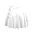 thumbnail image 3 of J. METHOD Women’s Skater Skirt Elastic Waist Casual Mini Flared Swing Pleated Skirts Made in USA NEWSK06 White M, 3 of 6