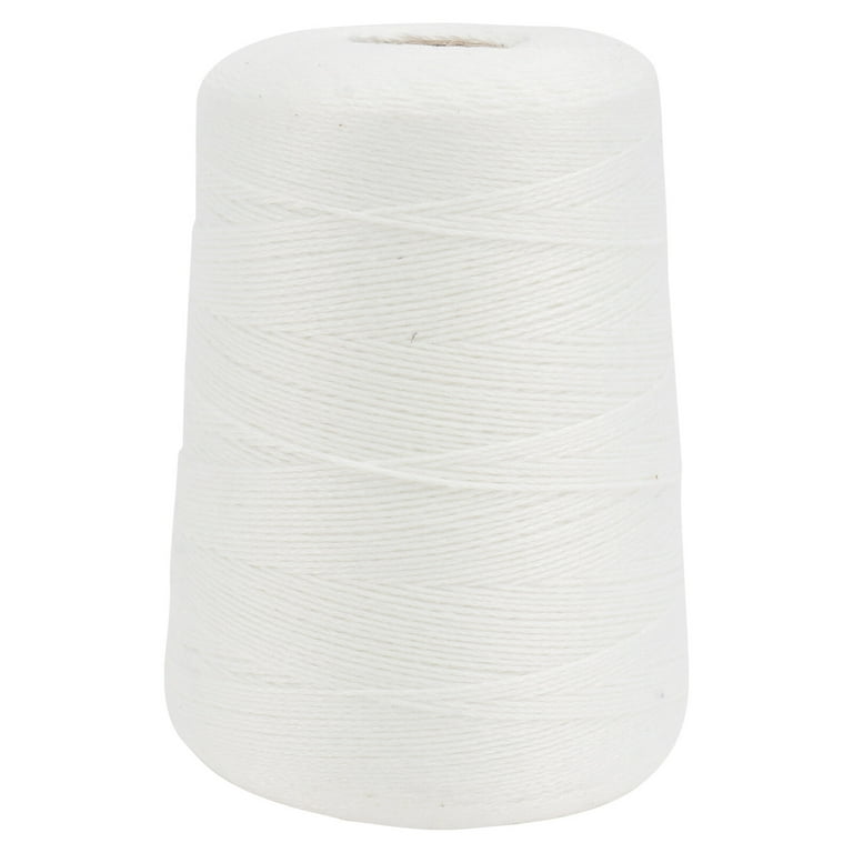 1 Roll 500M Fine Cotton Rope Durable Hanging Rope Woven Cotton String  Bundle Wrapping Rope for Sausage Pork Elbow Bacon zongzi (0.8MM Thick  250g/Roll/500M) 