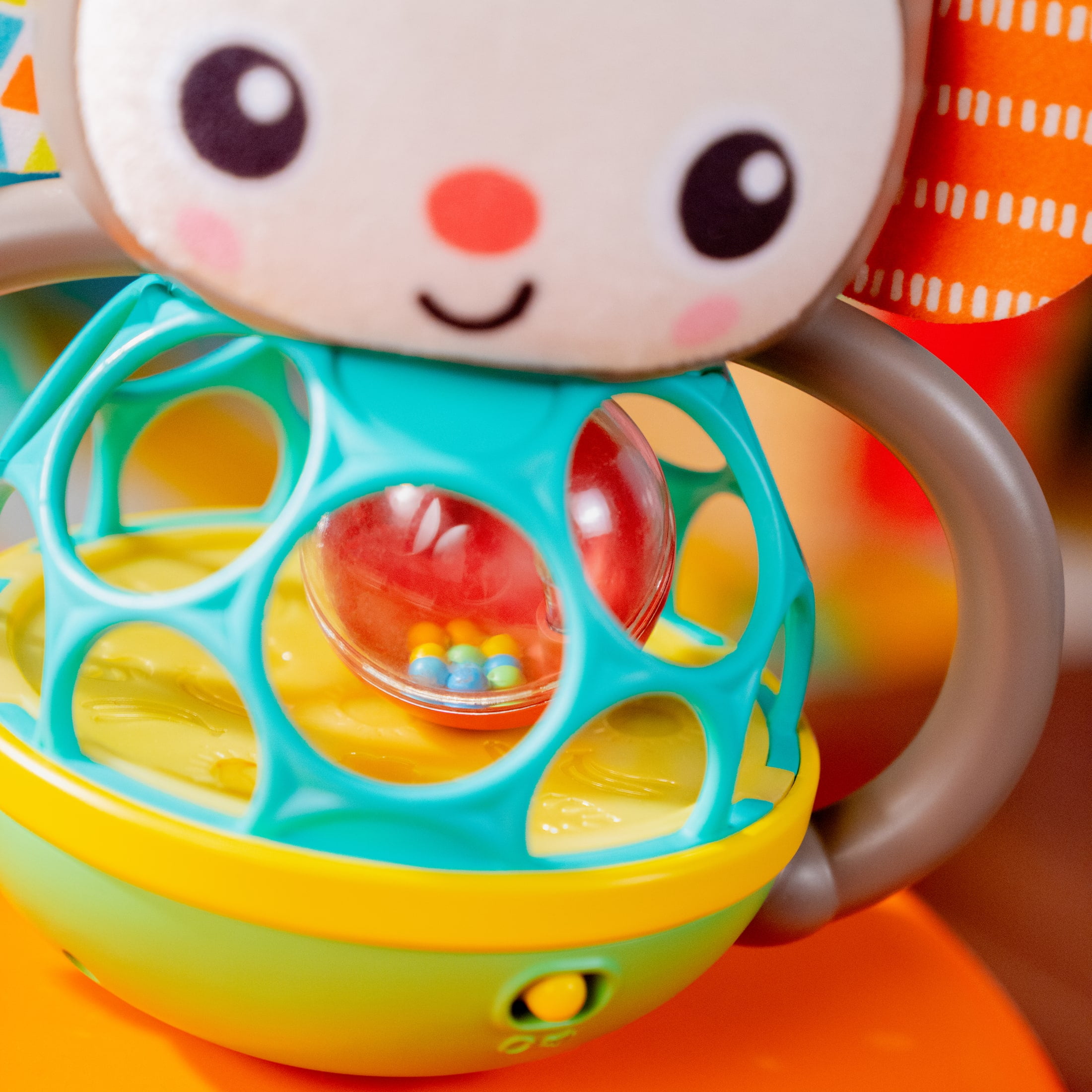 Bright Starts Grab & Giggle Monkey Multi-Sensory Toy, Unisex, Infant