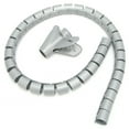 thumbnail image 1 of Organizador de cables en espiral, tubo de enrollado abierto con clip, 10 metros, gris, diámetro 10 mm, 1 of 14