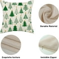thumbnail image 2 of Christmas Pillow Covers 18x18 Inch 2 Pcs Sage Green Christmas Tree Decor Throw Pillows Geometric Winter Xmas Holiday Outdoor Farmhouse Decoration Pillowcase Linen Cushion Cover for Couch Sofa, 2 of 4