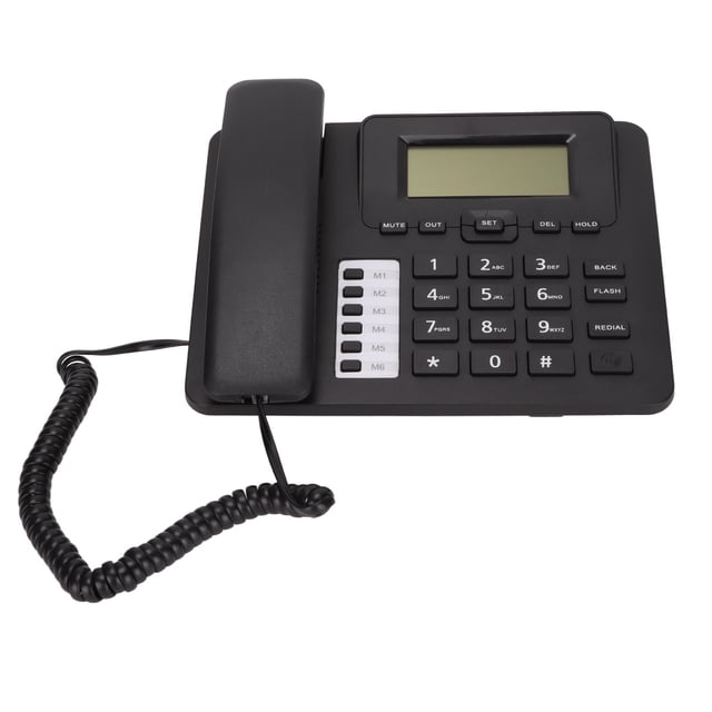 Teléfono, Teléfono fijo de escritorio con cable para el hogar Teléfono fijo comercial Teléfono de escritorio con cable Funcionalidad de alta precisión