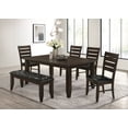 thumbnail image 2 of Dalila 6-piece Rectangular Dining Table Set Cappuccino, 2 of 16