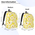 thumbnail image 3 of Honeii Daisies Flowers Print Canvas College Laptop Backpack, Durable Rucksack Travel Notebook Bag School Backpack Book Bag for Men Women-Small, 3 of 7