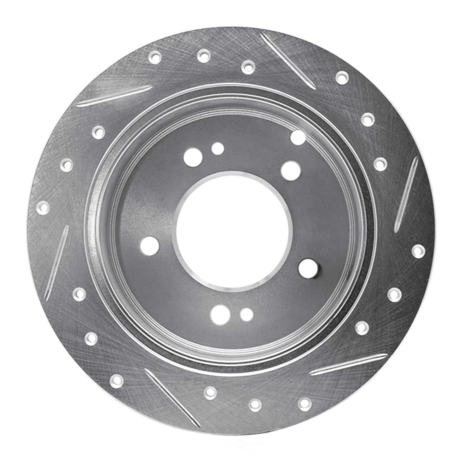 Dynamic Friction Company 631-03014L DFC Brake Rotor - Drilled And Slotted - Silver