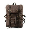 thumbnail image 2 of Canvas Men's Bag Leisure Backpack Men's Waterproof Outdoor Travel Bag,Black, 2 of 2