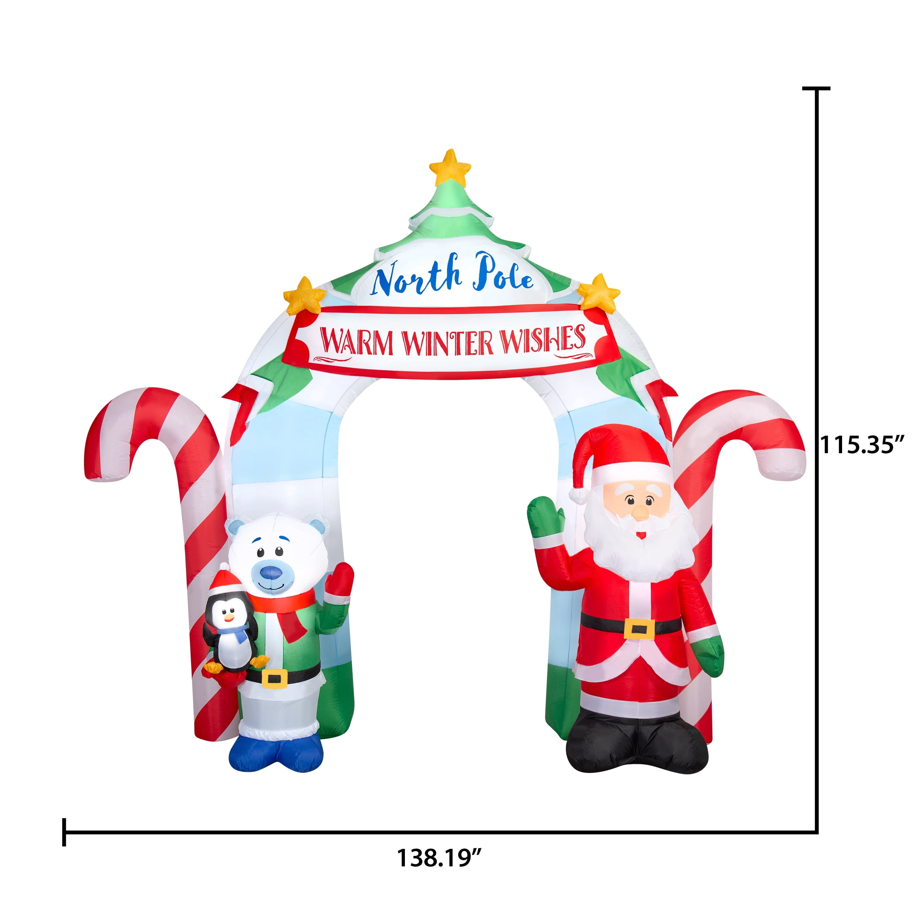 Multicolor Igloo Archway Christmas Airblown Yard Inflatable, 11.5', by Holiday Time