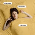 thumbnail image 4 of EGYPTIAN COMFORT - Silky Smooth Lightweight Bed Sheet Set - Brushed Micro - Deep Pocket - 4 Piece Set - King - Gold, 4 of 6