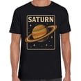 thumbnail image 1 of Saturn Planet - playera con gráficos de sistema solar y estrellas, regalo de estilo soleado, color negro, unisex, 1 of 6