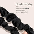 thumbnail image 5 of 100% Mulberry Silk-Scrunchies for Hair Sleep, Women Grils Silk Hair Ties for Frizz & Breakage Curly Hair, No Damage, Elastics Ponytail Holder, 3 Pack, 5 of 12