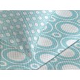 thumbnail image 4 of Ambesonne White Quilted Bedspread Set 3 Pcs, Detailed Circular Flowers, Queen Size, Pale Blue White, 4 of 5