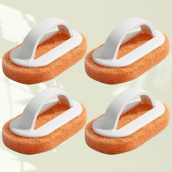 AURARMLET 4-Pack Handheld Dishwashing Brushes White Cleaning Scrubbers for Utensils and Dishes