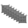 thumbnail image 6 of Patio Chairs with Gray Cushions 8 pcs Solid Teak Wood, 6 of 12
