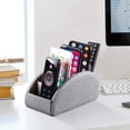 thumbnail image 5 of TV Remote Control Holder with 5 Compartments,Pu Leather Remote Caddy/Box/Tray Nightstand Desktop Storage Organizer, 5 of 5