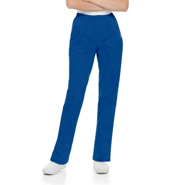 Landau Essentials Pantalon d'Uniforme à 2 Poches pour Femmes : Coupe Classique et Décontractée, Taille Élastique 8320