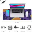 thumbnail image 5 of Black and White Spots with Purple Base Camouflage&nbsp;pad Mousewaterproofnon Slip&nbsp;for Office Home Work Gaminggaming Mouse PadRubber Base Mousepad with Stitched Edges 31.5x11.8inches, 5 of 7