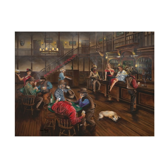 Trademark Fine Art 'Old West Saloon' Canvas Art by Geno Peoples