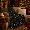thumbnail image 3 of Mystical Forest Creatures Apothecary Botanical, Mystical Woodland Scene, Warm Flannel Blanket for Cabin and Lodge, Bird Lovers Valentine's Day Gift, Festive Home Decor, 3 of 9