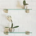 Dulles Glass 6" x 36" Rectangle Floating Glass Shelf Tempered 3/8
