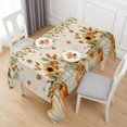 thumbnail image 6 of Orange Pumpkins Fall Table Cloth Waterproof Tablecloths, Sunflower Thanksgiving Botanical Rustic Tablecloth Dining Table Cover for Kitchen Party Tabletop Outdoor, Rectangle Tablecloth 60x120 Inch, 6 of 9