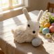 thumbnail image 4 of Adornos de Pascua, figuras de conejo de Pascua, estatuas de paja para decoración de jardín y hogar, adorno de mesa de primavera con zanahoria, artesanía natural para celebraciones festivas, adorno de, 4 of 6