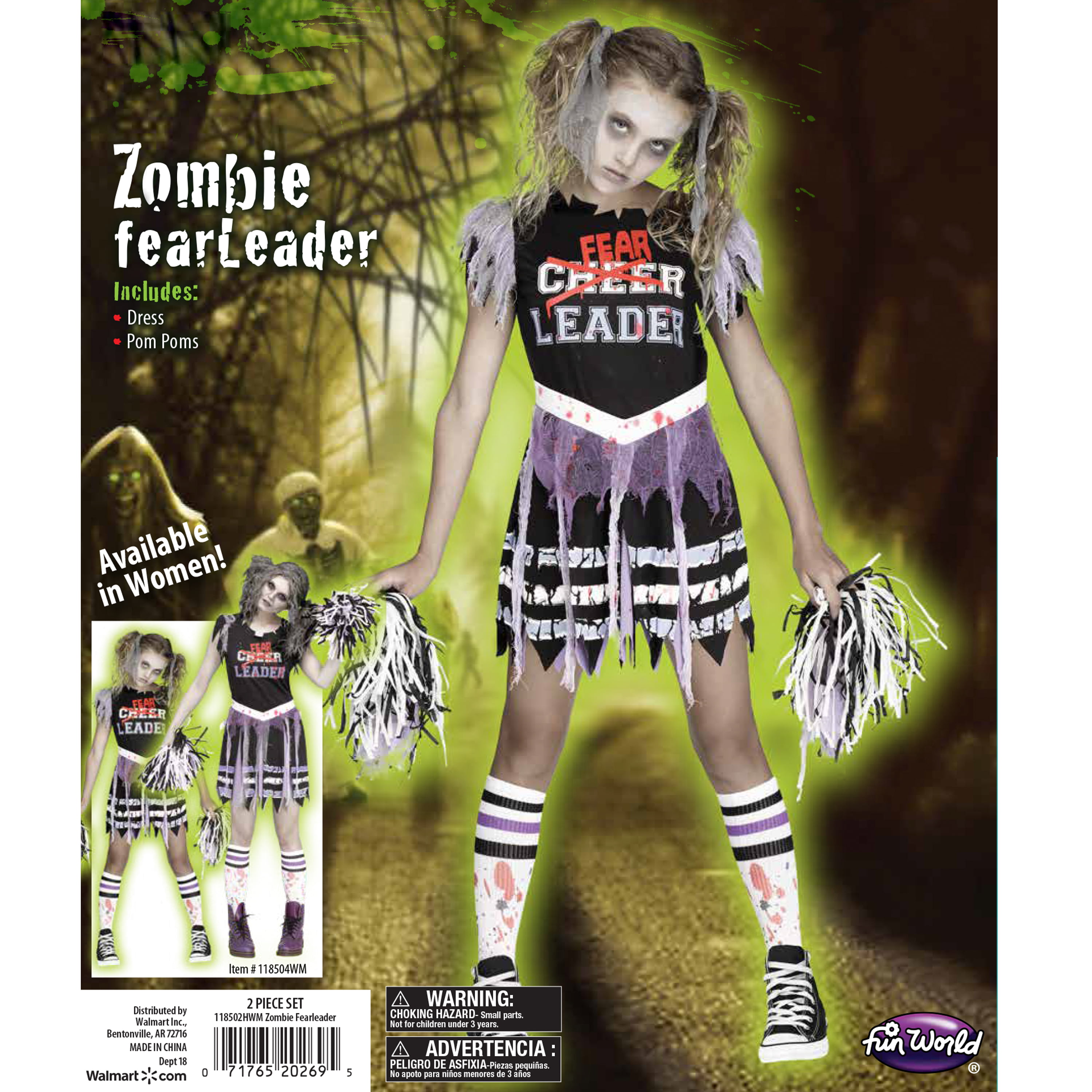 Fun World Scare Squad Girl's Halloween Fancy-Dress Costume for