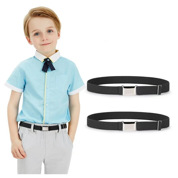 WHIPPY Kids Boys Adjustable Belts, Toddler Elastic Belts with Square Buckle for Boys Girls