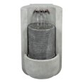 thumbnail image 1 of LuxenHome Résine Grise Moderne Colonne Fontaine de Patio avec Lumière LED, 1 of 10