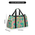thumbnail image 3 of Fotbe Colorful Palm Leaves Bolsa de Viaje con Estampado, Bolsa de Fin de Semana para Mujer con Compartimento para Zapatos, Bolsa de Gimnasio con Bolsillo Húmedo, 3 of 7