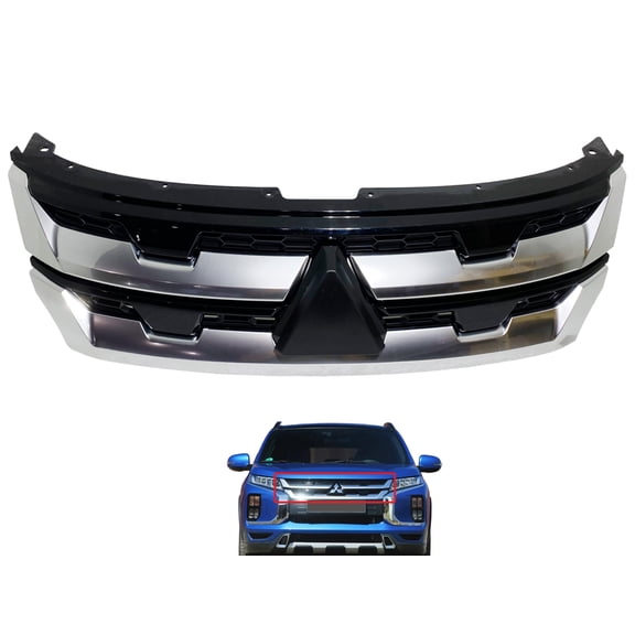 2020 2021 2022 2023 Compatible With Mitsubishi Outlander Sport Grille Front Bumper Upper Grille
