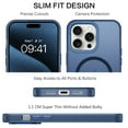 thumbnail image 5 of DUEDUE Magnetic iPhone 15 Pro Case,6.1" Compatible with Mag Safe,Translucent Matte Slim Shockproof Cover Case for iPhone 15 Pro,Blue, 5 of 6