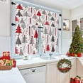 thumbnail image 2 of Christmas Tree Cute Grey Red Kitchen Curtains Window Curtains and Valances Set 36 Inch, Heart Snow Snowflake Abstract Short Tier Curtain for Kitchen, Merry Christmas Small Kitchen Decor, 2 of 6