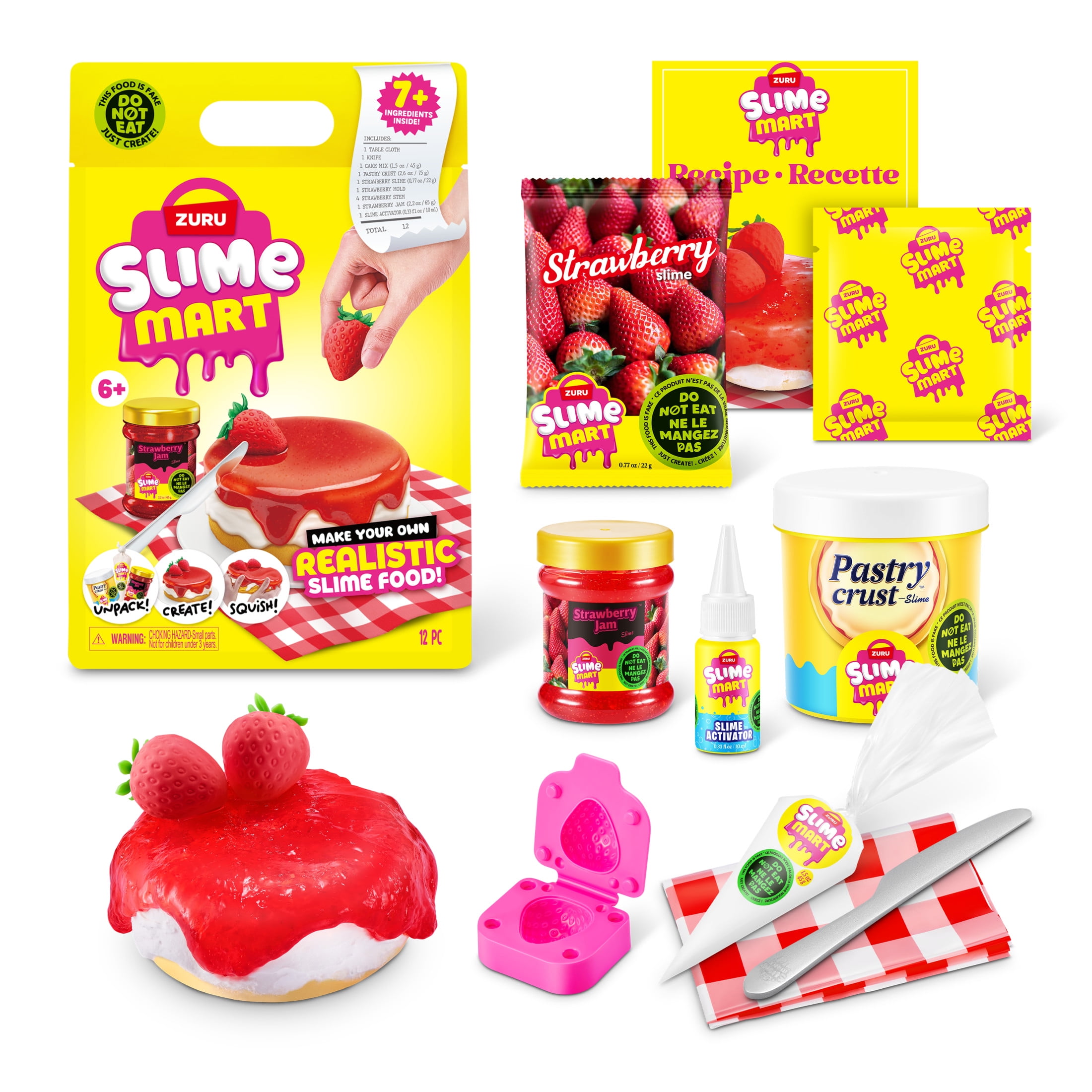 Slime Mart Small Bag Strawberry Cheesecake Pretend Play Food