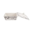 thumbnail image 3 of Creative Co-Op Country Style White & Black Stoneware Butter Dish with Lid, 3 of 3