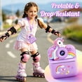 thumbnail image 5 of MOMOTER Unicorn Kids Instant Print Camera, 2.4" Screen, 1080P Digital, Selfie Video MP3 Games, 32GB Card, 4 Paper Rolls, Toy Gift Purple, 5 of 8