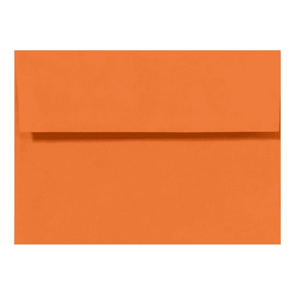 LUXPaper A4 Invitation Envelopes, 4 1/4 x 6 1/4, 80 lb. Mandarin Orange, 50 Pack