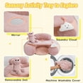 thumbnail image 6 of Inflatable Baby Floor Seat with Removable Cover - Portable Sit & Play Activity Chair for Infants 3-36 Months, Pink, 6 of 8