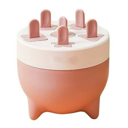 

SQUARE CARMEN 6 Cavity Ice Lolly Moulds 6 Shapes Silicone Popsicle Molds Ice Cream Mould With Sticks Reusable Ice Lolly Moulds Pink