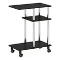 thumbnail image 1 of Pemberly Row U-shape Sofa Side Table with Casters Stainless Steel Tubes, 1 of 6