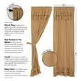 thumbnail image 4 of VHC Brands Flax Cotton Window Curtain Farmhouse Set, Khaki Tan (2 Panels), 4 of 5