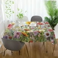 thumbnail image 6 of Coolnut Wildflowers Rectangle Tablecloth Waterproof Polyester Table Clothative Stain Resistant & Wrinkle Resistant Washable Table Cover for Dining Table/Party/Camping 54x54 Inch Decor Gift, 6 of 7