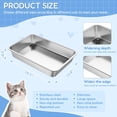 thumbnail image 2 of Caja de arena para gatos LIHONG de acero inoxidable, grande, 50 x 35 x 10 cm, 2 of 6