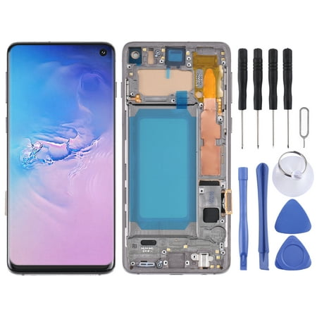 TFT LCD Screen For Samsung Galaxy S10 SM-G973 Digitizer Full Assembly with Frame,Not Supporting
