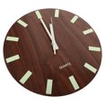 thumbnail image 2 of EeaseMX Reloj de pared luminoso creativo de 30 cm y 12 pulgadas, sencillo, decorativo, para colgar en la pared, decoración del hogar, oficina y sala de estar (patrón nogal, sin batería)., 2 of 7