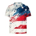 thumbnail image 4 of Men's Patriotic Polo Shirt Button Down Blouse Independence Day Tops USA Flag Printed Short Sleeve Blouses Collared Top Dressy Casual Tshirt Anti-Wrinkle&nbsp;Travel&nbsp;Polo&nbsp;Shirts, 4 of 5