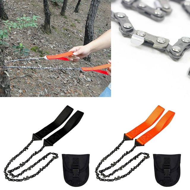 Xihbxyly Sierra de Mano Portátil, Diseño de Cremallera Flexible de 24 Pulgadas, Dientes de Corte Bidireccionales, Ligera y Duradera, Herramienta para Acampar Al Aire Libre, Fácil de Usar, Incluye Bol