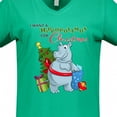 thumbnail image 4 of Inktastic I Want a Hippopotamus for Christmas Women's V-Neck T-Shirt, 4 of 5